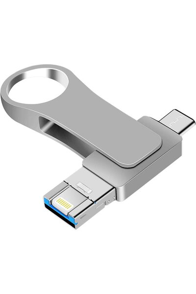 LinJie محرك أقراص فلاش USB بسعة 2 تيرابايت، وحدة تخزين متعددة المنافذ 4 في 1،...