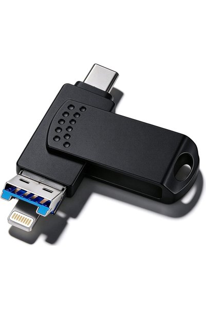 LinJie محرك أقراص فلاش USB، محرك أقراص فلاش متعدد الاستخدامات 4 في 1 من نوع T...