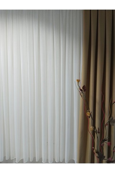 Karesi MEDIUM-PLEATED 1X2.5 (SPARKLY) STRIPED Tulle Sheer Curtain BTFLL