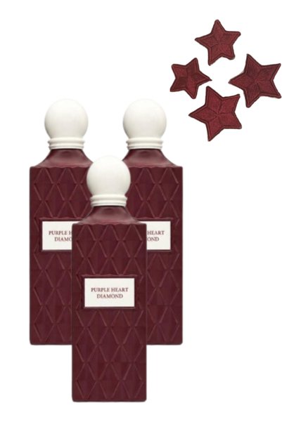 IBRAG 3 قطع من الماس على شكل قلب أرجواني Perfume 200 مل
