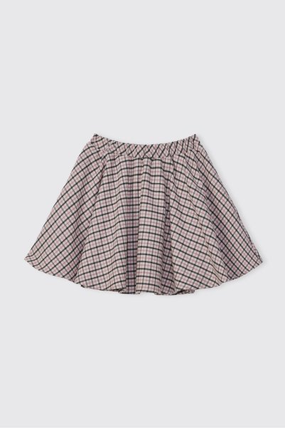 Panço Girls' Plaid Anthracite Skirt