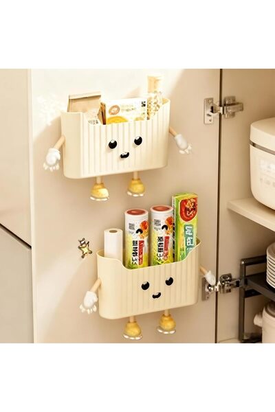 Tazweeq 2 Pack Wall Mount Organizer, Creamy White File Holder with Dividers, ...