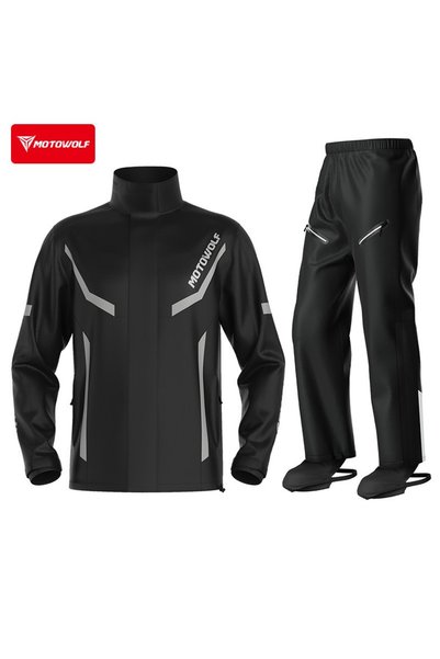 MOTOWOLF RC2 Αδιάβροχο Σετ Μοτοσικλέτας Μπουφάν & Παντελόνι Αντιανεμικό Γρήγο...