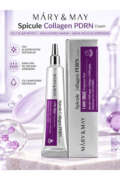 Mary & May Spicule Collagen PDRN Cream 15 gr - Kolajen İçerikli Cilt Sıkılaşt...