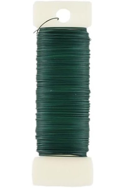 KASTWAVE 1 Roll Green Floral Wire, 26 Gauge Paddle Wire for Crafts, 50m Flexi...