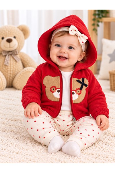 bebekyol Cool Bear Girl's Baby Set