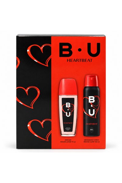 B.U. Set cadou pentru îngrijire Heart Beat, 75 ml + 150 ml