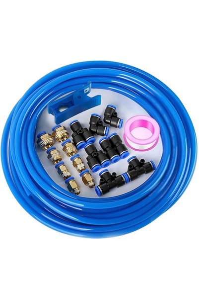 Generic Pneumatic Air Line Tubing Kit, 6 MM OD x 12M Polyurethane PU Tube and...