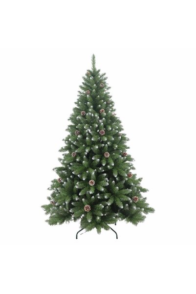 OEM Brad Artificial de Craciun cu Conuri si Varfuri Ninse, Aspect , 180 cm, 2...