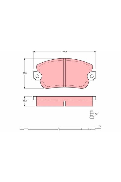 TRW Set plăcuțe de frână, frână pe disc GDB154