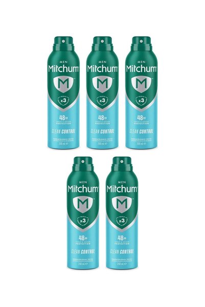 Mitchum 5x PACK Men Triple Odor Defense 48HR Protection Aerosol Deodorant & A...