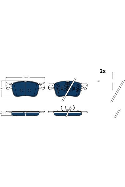 TRW Set plăcuțe de frână, frână pe disc GDB2518BTE