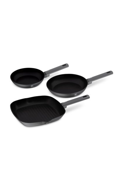 Berlinger Haus Set 3 tigai - Anthracite Collection, aluminiu forjat, antracit