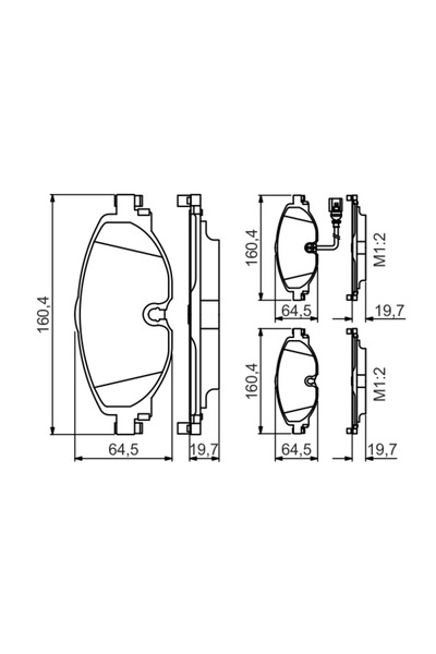 Bosch Set plăcuțe de frână, frână pe disc 0 986 495 347