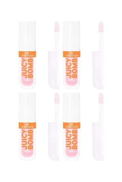 Essence Pachet 4x Ulei de buze Juicy Bomb Party Peach Perfect 01