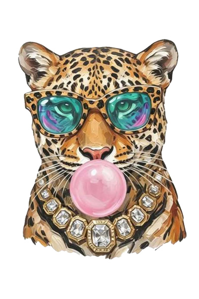 MegaSticker Decorative Leopard-Print Sticker for Cars, Motorcycles, Helmets, ...