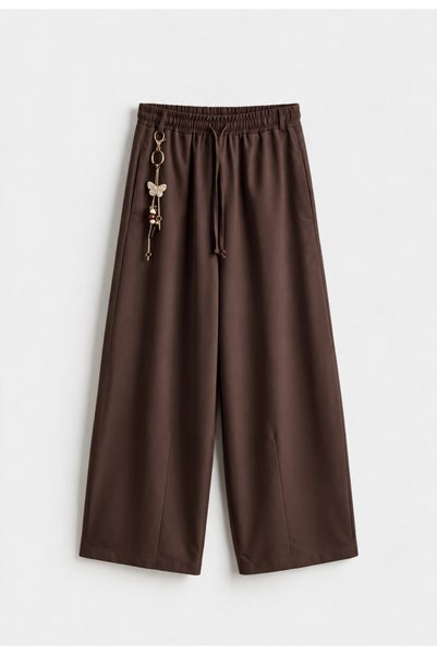 Molly Nelly Charming Oversized Balloon Pants in Dark Brown