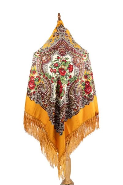 Bidani Royal Crimson Garden Shawl – Pavlovo Classic