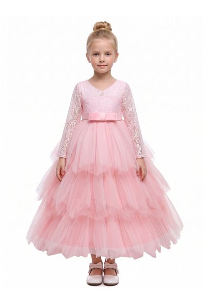 ddaniela Victoria Long Pink Colour Party Dress