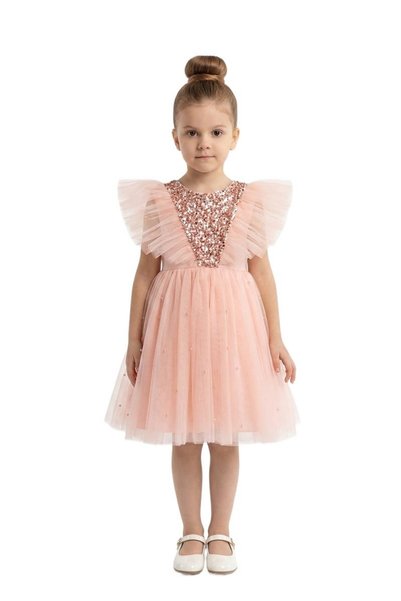 Bidani Sparkly Party Dress - Pink – Soft Pink