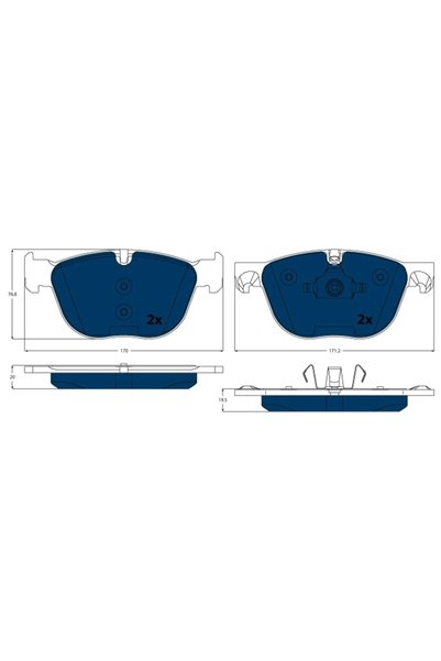 TRW Set plăcuțe de frână, frână pe disc GDB1726BTE