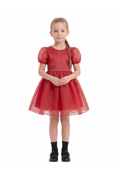 ddaniela Tulle Volume Dress Red