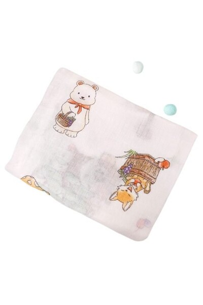 Bambimici Essentials Muslin Swaddle Blanket - Bear
