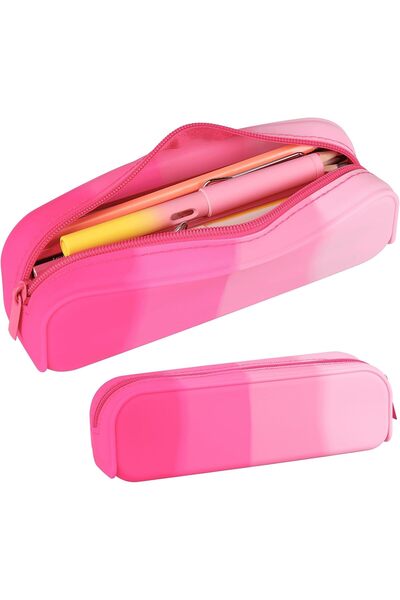 ASKIND Pencil Holder Case, Gradient Color Silicone Waterproof Pencil Pouch, P...