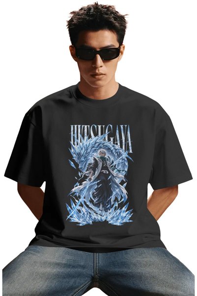 SEVBANO Unisex Oversized Tōshirō Hitsugaya "Bleach" Anime Character Pre-Print...