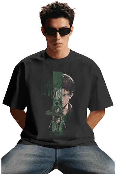 SEVBANO Unisex Oversized Levi Ackerman "Attack on Titan" Anime Character Pre-...