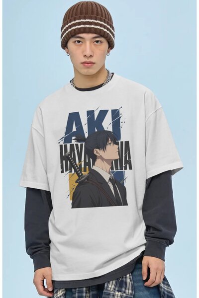 SEVBANO Unisex Oversized Aki Hayakawa "Chainsaw Man" Anime Character Pre-Prin...