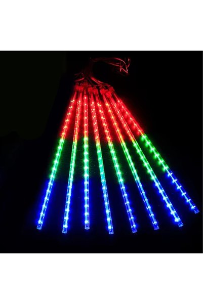 OEM Ghirlandă luminoasă tip țurțuri pentru exterior, 8 țurțuri, 50 cm, Multic...