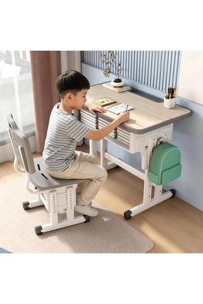 XICEN Adjustable Height Children Kids Study Desk and Chair Set,طاولة اطفال, M...