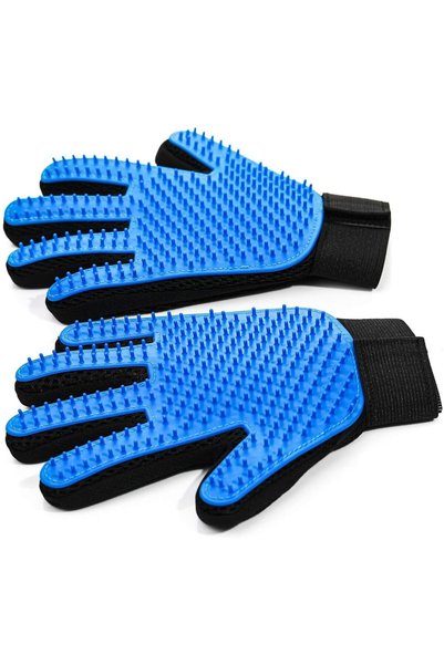 Generic NVNAN Pet Hair Removal Glove Dogs & Cats, 2-Pack Blue | 2-in-1 deshed...