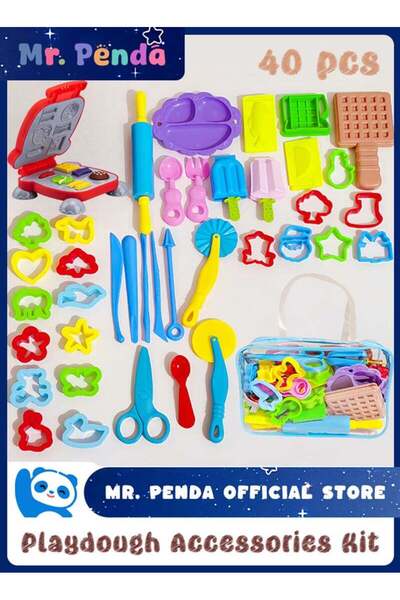 Mr. Penda 47Pcs Dough Tools for Kids, Playdough Accessories Kit, Play Food Mo...