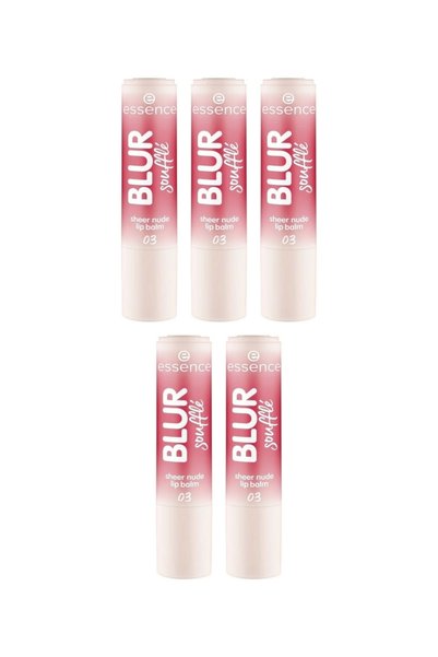 Essence 5x PACHET balsam de buze transparent nude, BLUR soufflé - 03 Nude Ros...