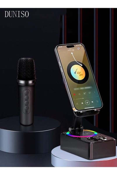 DUNISO Bluetooth Speaker Phone Holder 2-In-1 , High Definition Surround Sound...