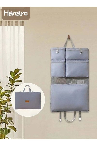Hanayo Storage Hanging Bag Foldable Organizer Hanging Bag 6 in 1Travel Clothi...