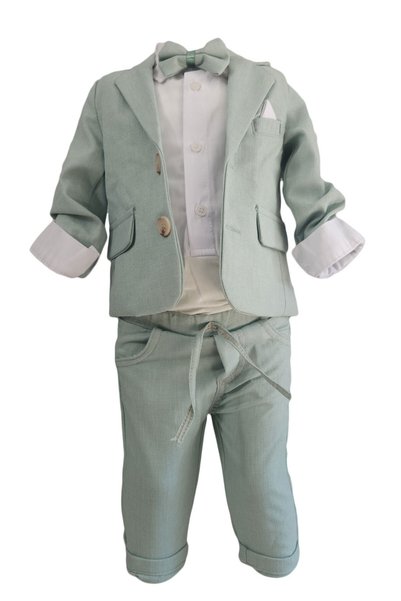 Generic Brand Costum botez baieti, model Ethan’s Stylish, culoare verde