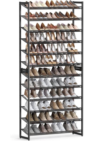 SONGMICS 12-Tier Shoe Rack, Set of 2 Stackable 6-Tier Shoe Organizers, Holds ...