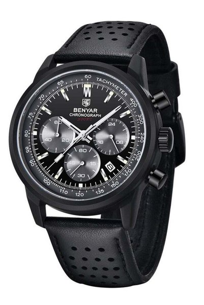 Benyar Mens Watches Multifunction Chronograph Date Quartz Watch for Men Stain...