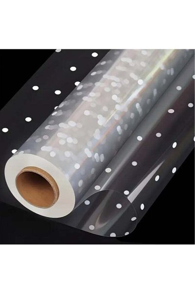 Zeemey OPP Transparent Polka Dot Gift Wrapping Paper Roll - Highly Transparen...