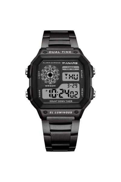 Panars Watches for Men Stainless Steel Strap Sport Watches Men Waterproof LED...