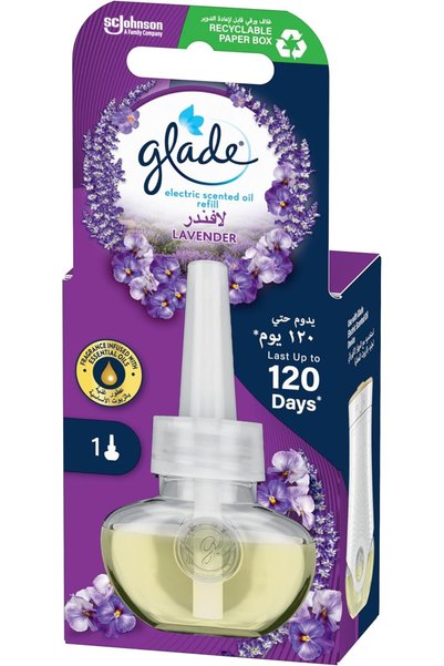 Glade معطر هواء كهربائي، عبوة إعادة تعبئة بزيت برائحة اللافندر