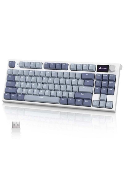 Attack Shark لوحة مفاتيح ميكانيكية لاسلكية K86 RGB، تدعم ثلاثة أوضاع اتصال: ب...