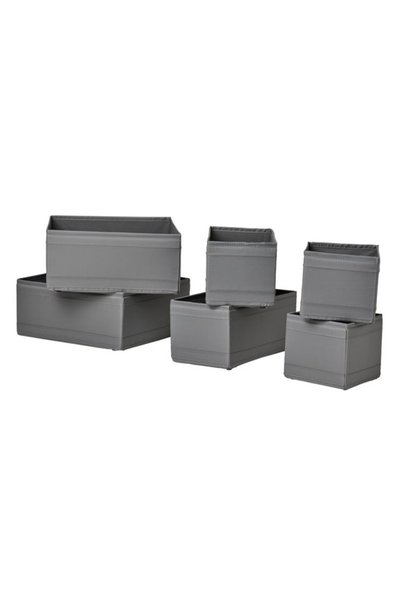 BuyandTry SKUBB Box, set of 6, dark grey