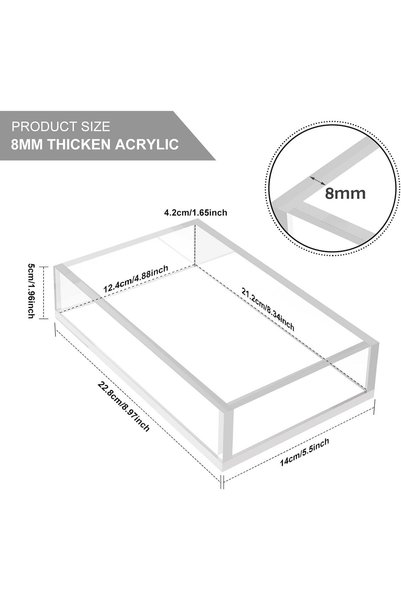 Slasa Napkin Holder Thicken Clear Acrylic Tray Disposable Hand Towels Bathroo...