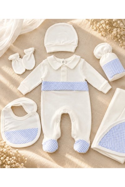 Baby day طقم بيلي سماوي