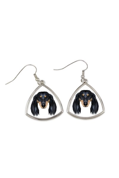 Art - Dog Cercei Art-Dog Dachshund cu portret geometric de câine - Bijuterii ...