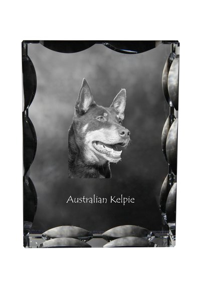 Art - Dog Art-Dog Cristal dreptunghiular cu margini decorative, Kelpie austra...